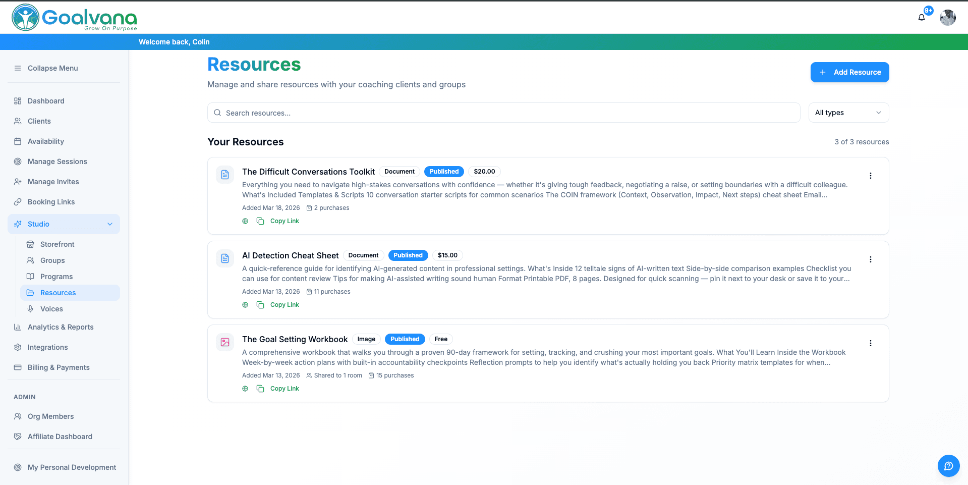 Digital products and resources